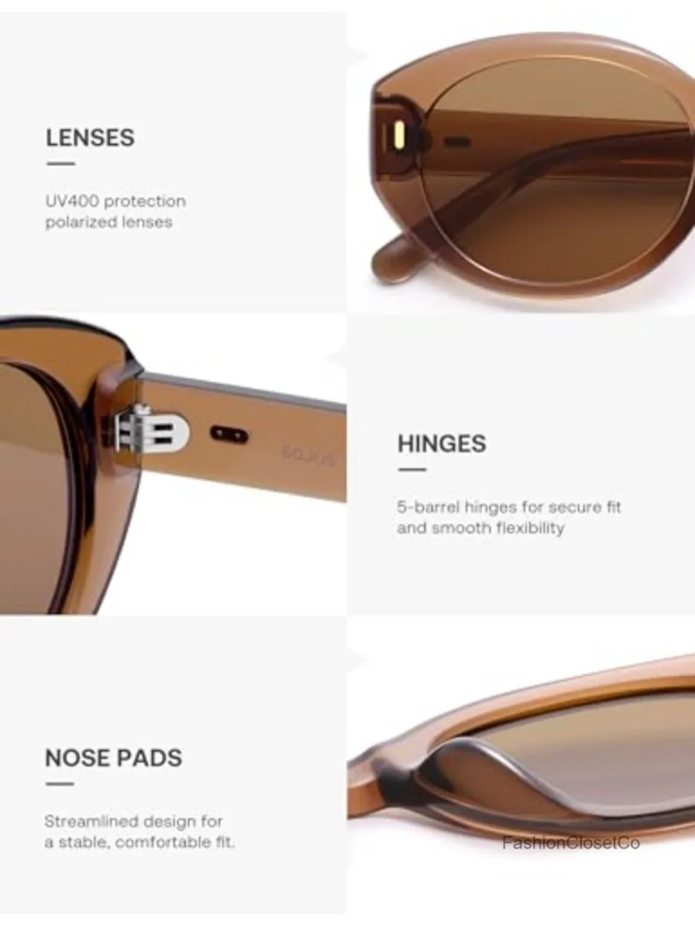 Oval Retro Polarized Sunglasses UV400 Protection for Women Driving